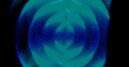 blue wave simulation with two neutron stars