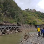 Between Mayschoß and Rech, 11/10/2021: bridge destroyed by the flood