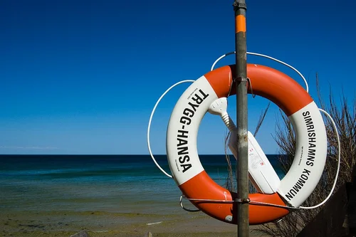 lifebelt at the seashore