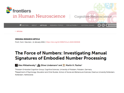 Screenshot Frontiers in Human Neuroscience