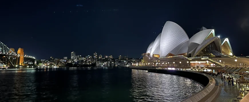 View of the Sydney Opera House at night
