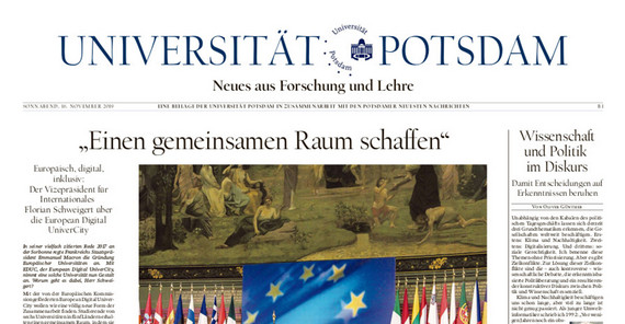 Beilage der Universität Potsdam im Tagesspiegel und den Potsdamer Neuesten Nachrichten erschienen. | Foto: PNN