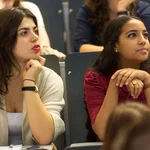 Students in a lecture hall, Campus Am Neuen Palais