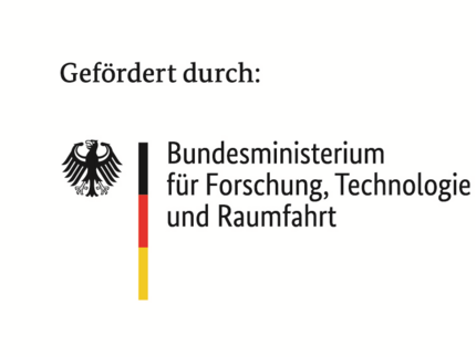 Logo mit dem Schriftzug "Bundesministerium für Forschung, Technologie und Raumfahrt."
