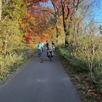 Bike ride to the group house.