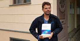 Dr. Olaf Glöckner, einer der beiden Autoren des Buches „Integrationsbedarfe und Einstellungsmuster von Geflüchteten im Land Brandenburg“. Foto: MMZ/Ludmila Belina.