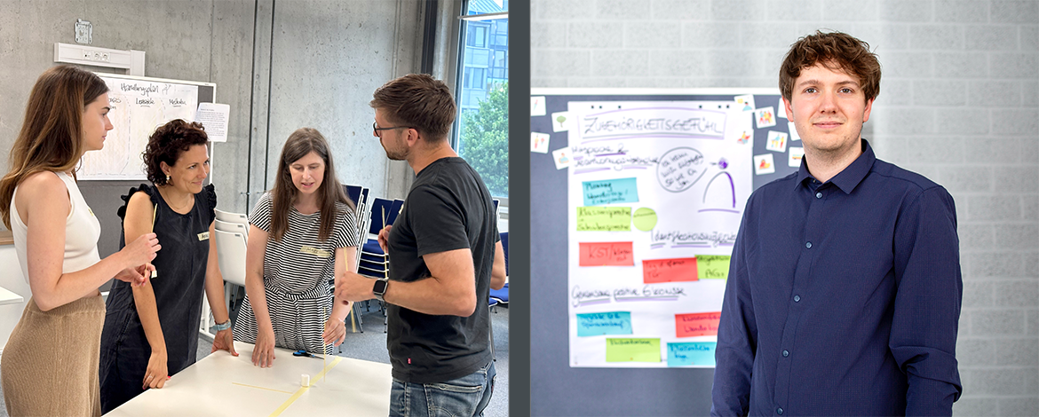 Links: Teilnehmende des Healing-Classrooms-Workshop, Rechts: Filip Mitrovski - 