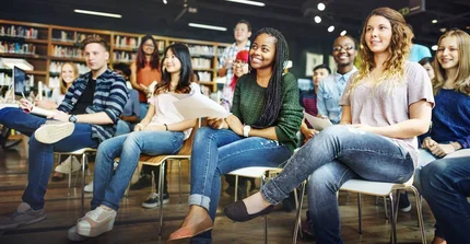 students sitting in a lecture