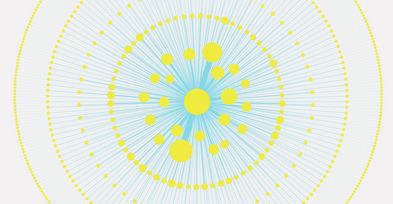 Experimentelle Visualisierung des Briefnetzwerks von Theodor Fontane. Erfasst sind 5840 Briefe und 681 Korrespondenzpartner. | Abbildung: Theodor-Fontane-Archiv