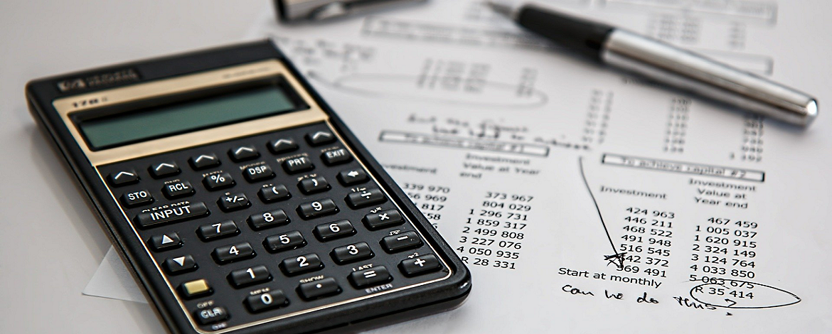 calculator and tax forms - 