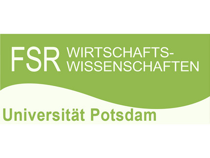 Logo mit weißer Schrift auf grünem Hintergrund