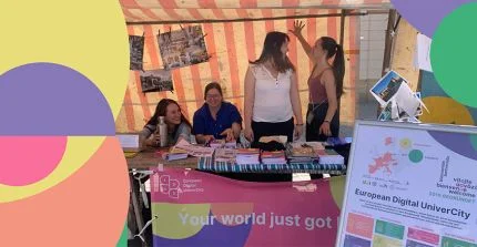 Auf dem Foto ist der Stand von EDUC während des Europafest 2024 zu sehen. Das Bild wurde von EDUC-Team aufgenommen.