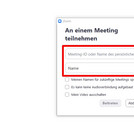 Meeting-ID und Namen eingeben