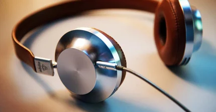 The picture shows headphones