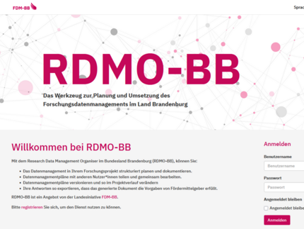 Screenshot von RDMO-BB