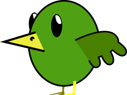 Ein Cartoon Vogel