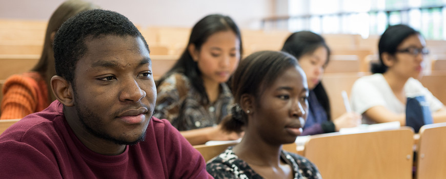 International students at a lecture