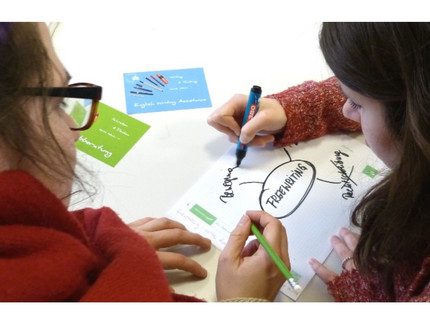 Studentinnen erarbeiten eine Mind Map.