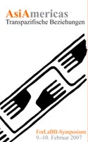 Plakat zum Symposium "AsiAmericas - Transpazifische Beziehungen"
