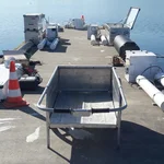 Several CRNS sensors set up at a jetty on a lake for calibration | Photo: Cosmic Sense consortium