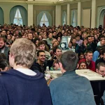 Volles Haus: Für die studentische Vollvesammlung reicht auch das Audimax kaum aus.