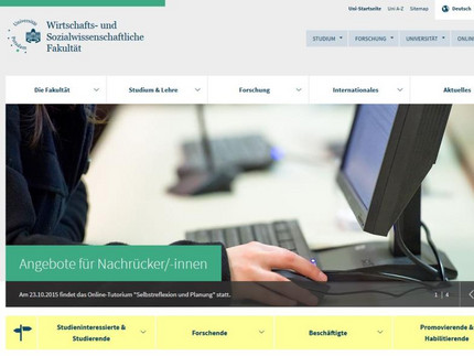 Ankündigung Fakultätshomepage