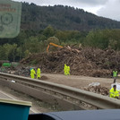 Near Ahrbrück 11/10/2021: Clean-up of trees and branches in the river plain