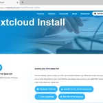 Screenshot der Nextcloudwebseite mit den Downloadoptionen für Nextcloud