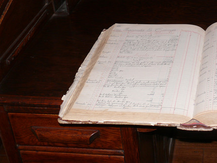 aufgeschlagenes Tagebuch von Alexander von Humboldt in Ecuador