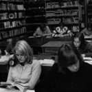 Students in the reading room of the “Karl Liebknecht” College of Education, 1979
