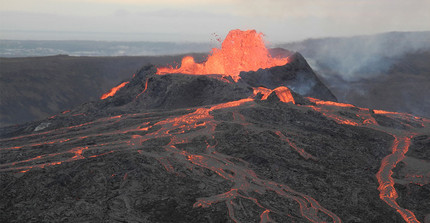 Eruption at Geldingadalir in Iceland in 2021