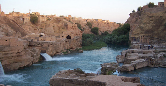 Die historischen Wassermühlen am Karun-Fluss im Iran. Hier wird die Energie des Wassers seit über 2500 Jahren genutzt. Foto: Axel Bronstert.