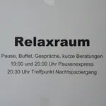 Hinweisschild Relaxraum
