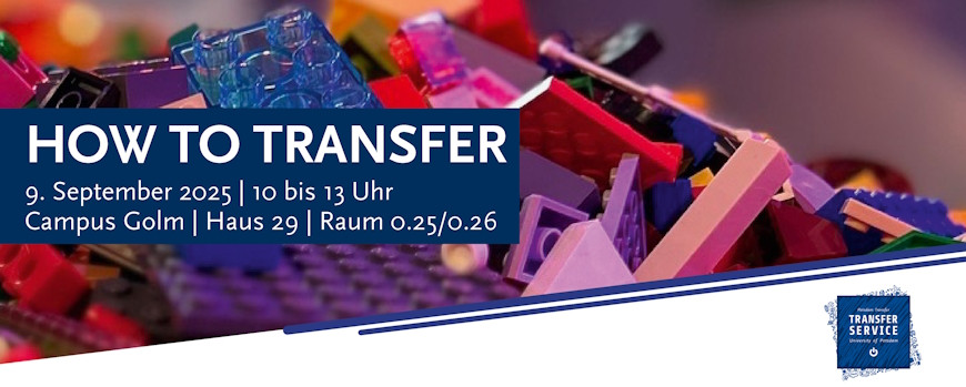 Legobausteine zur Ankündigung des HOW TO TRANSFER-Workshops am 09.09.2025