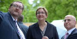 Walter Homolka, Klara Geywitz und Maik Dainow (v.l.n.r.). Foto: Tobias Barniske.