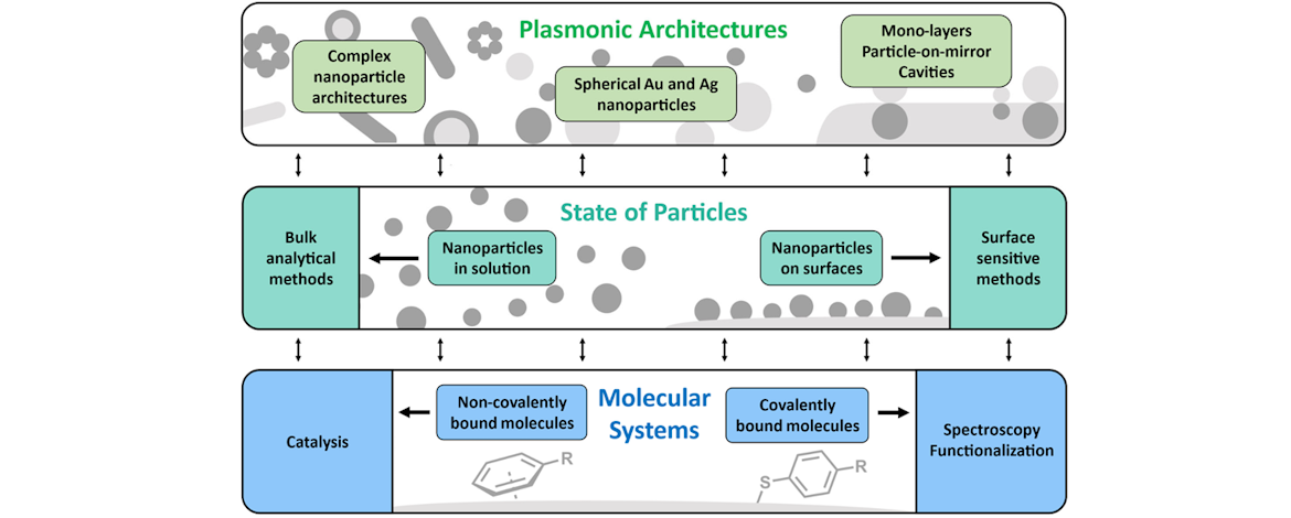 Sketch depicting the various systematic approaches for nanoparticles and molecular systems