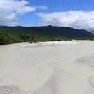 Wide gravel banks of the Isar at a small summer flood