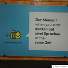 18- Werbeplakat in Denglisch in Berlin, Mitte (Englisch und Deutsch).