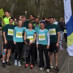 Arbeitskreis Kulak in Sportkleidung nach dem Campus Run der FU Berlin