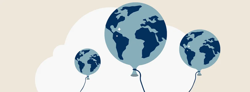 Globus in Ballon-Form