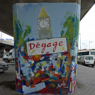 Wandgemälde, Tunis. „Verschwinde“