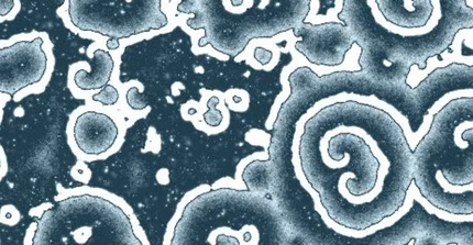 Spiralen in blau grau