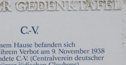 Gedenktafel für den Central-Verein in Berlin