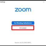 Via Zoom-Client anmelden (mit UP-Account)