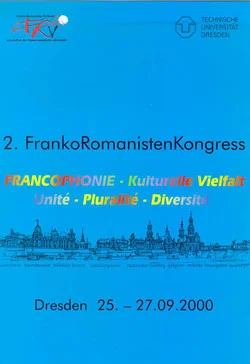 Plakat zum 2. Frankoromanistenkongress an der Technischen Universität Dresden