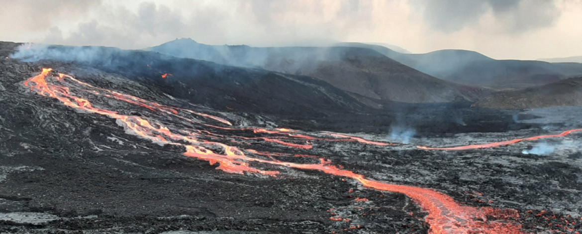 Fagradalsfjall Lava Flow on Island in 2021 - 
