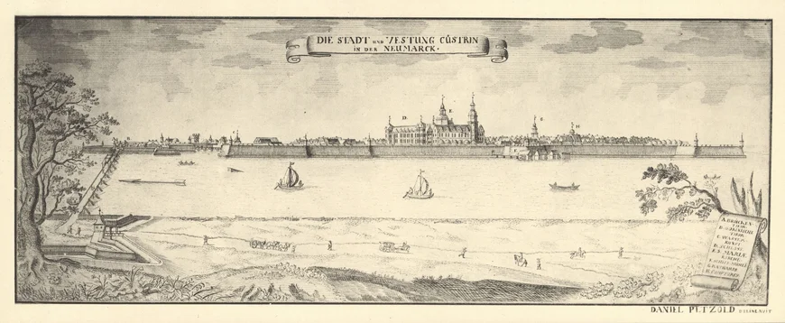 Daniel Petzold, "Die Stadt und Vestung Cüstrin in der Neumarck", um 1710. Aus: Meisner 1913, Taf. 36