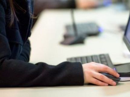 students at computer