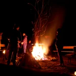 Relaxing at the campfire