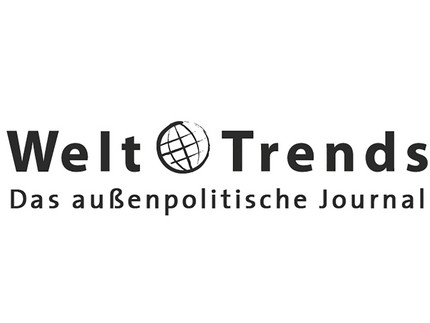 Logo von WeltTrends e.V., schwarze Schrift auf weißem Hintergrund